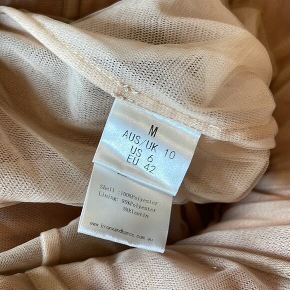 Bronx and Banco Anna Pink Tiered Tulle Maxi Dress Size Medium - Picture 16 of 16